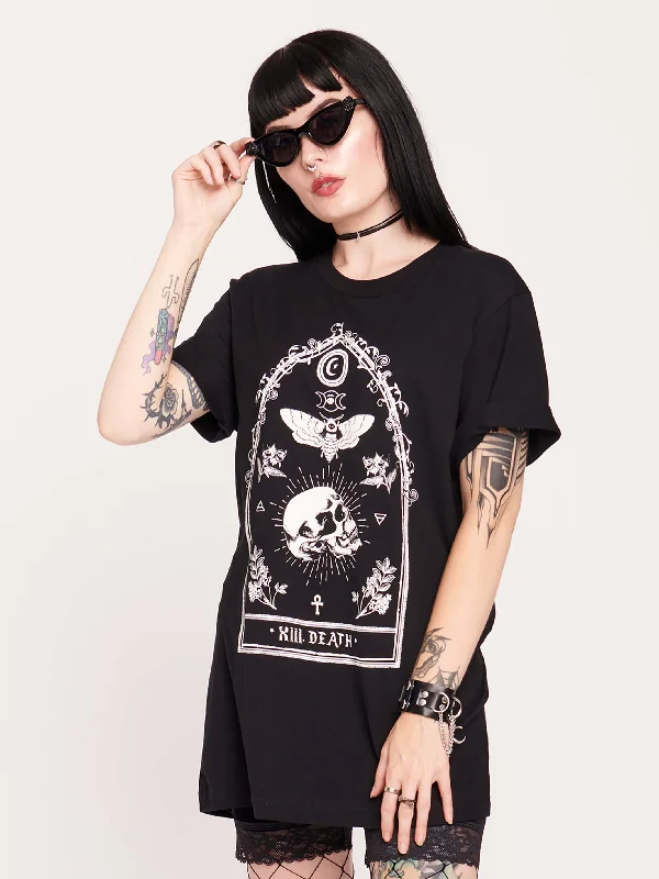 Women's Clothing For Holiday Travel The Latest Trends Tarot Skull T-shirt