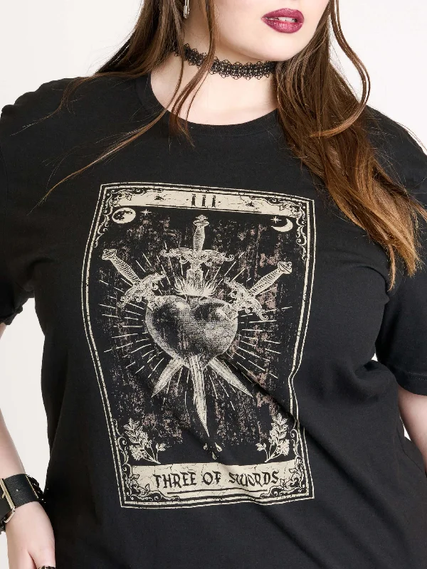 Stylish Outerwear Clothing For Women Trendy Threads Three of Swords T-shirt