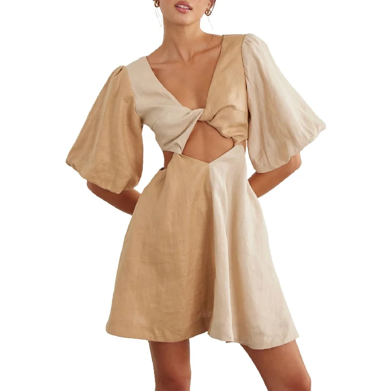 Women's Holiday Outfit Unbeatable Prices Duet Mini Dress In Sandstone