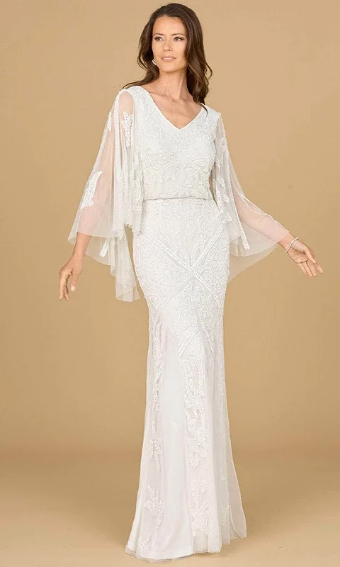 Women's Occasion Wear Clothing Premium Quality Garments Lara Dresses 51186 - Sheer Cape Sleeve Wedding Dress