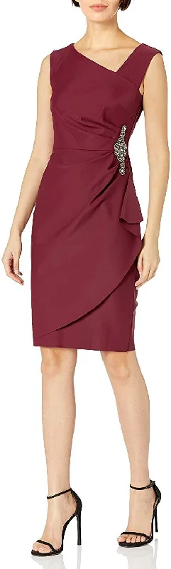 Comfortable Women's Attire Stylish Savings Alex Evenings AE8134268 Short Cocktail Sleeveless Dress