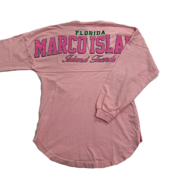 Comfortable Outfit For Women Style Beyond Borders Island Trends Womens Marco Island V Neck L/S T-Shirt - Pink Sorbet