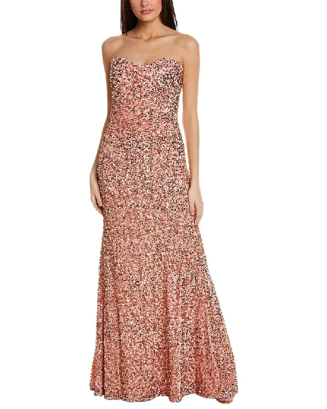 Women's Stylish Professional Apparel Score Big On Glamorous Red - Carpet Styles Rene Ruiz Strapless Sequin Mermaid Gown