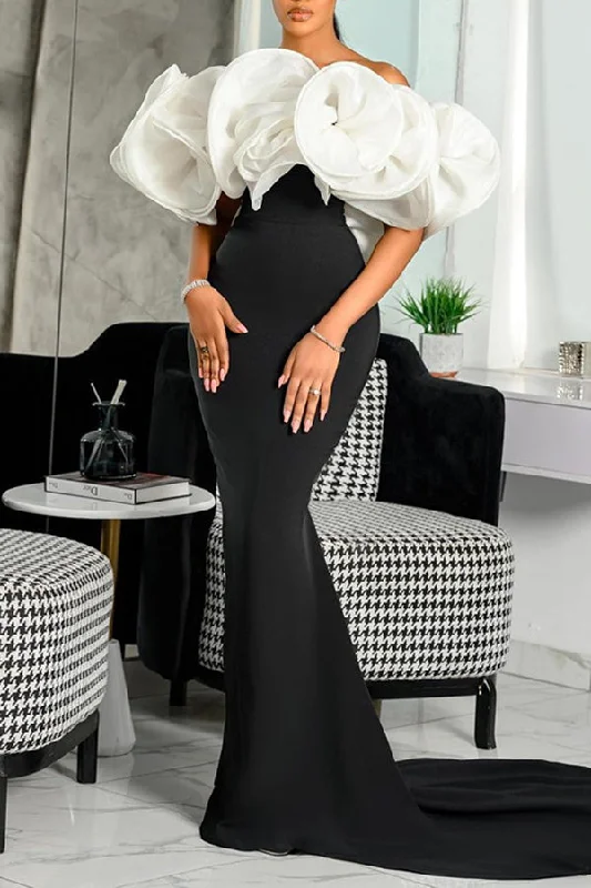 Women's Clothing For Special Occasions Fashion-Forward Outfits 3D Printed Party Fishtail Maxi Dress