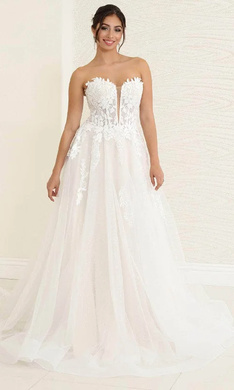 Luxury Women's Clothes Comfort First Women's Wear May Queen RQ8131 - Applique Sweetheart Bridal Gown