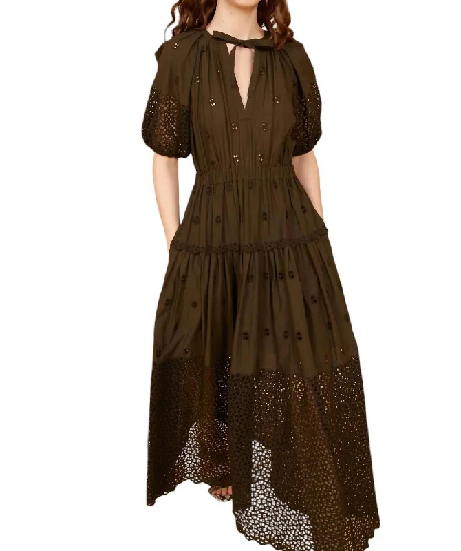 Women's Everyday Garments Evening Looks Nova Midi Dress In Militaire