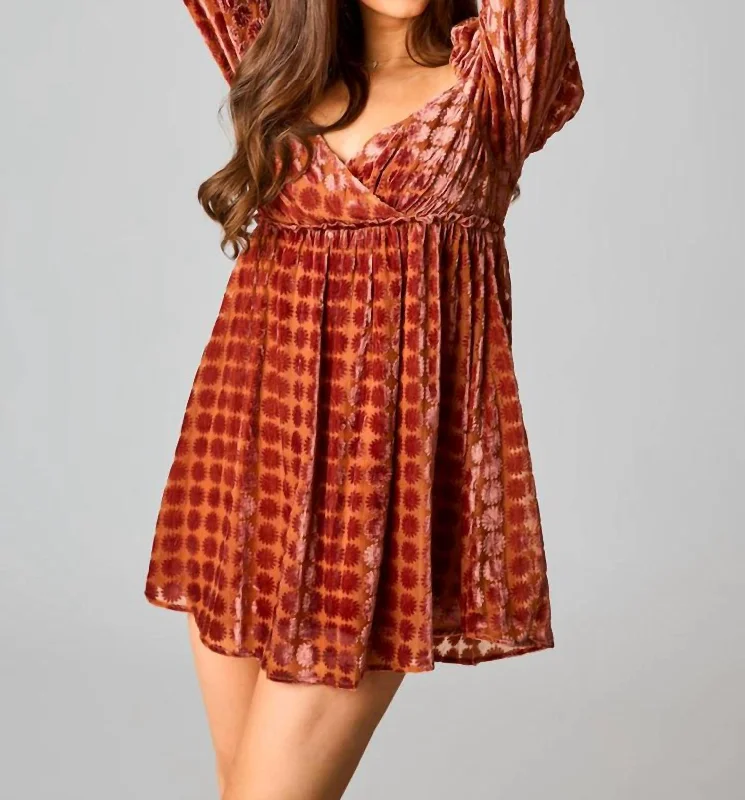 Affordable Women's Apparel Runway Inspired Wear Fallon Babydoll Mini Dress In Butternut