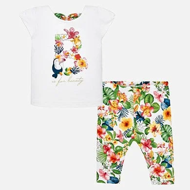 Women's Transitional Apparel Style Without Limits Tropical t-shirt and legging set