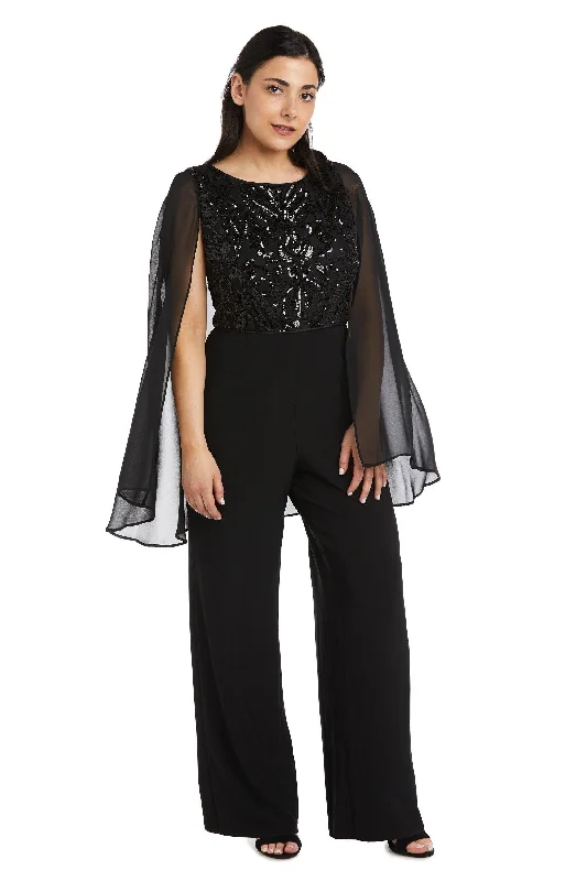 Women's Seasonal Attire Crazy Discounts, Hurry Up R&M Richards 7539P Formal Petite Chiffon Jumpsuit Sale