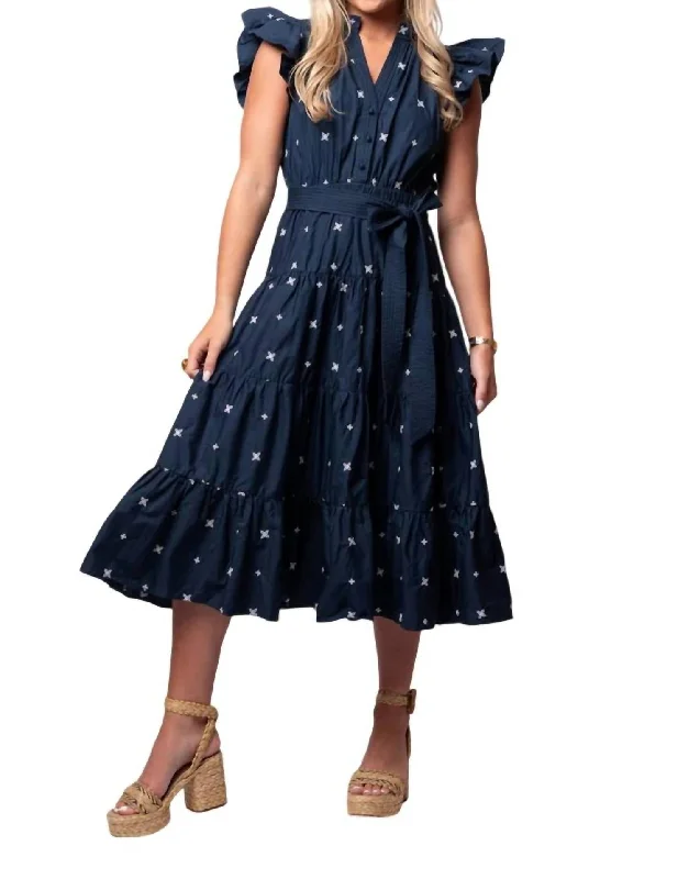 Women's Clothing Sets Unbeatable Prices Maya Midi Dress In Navy