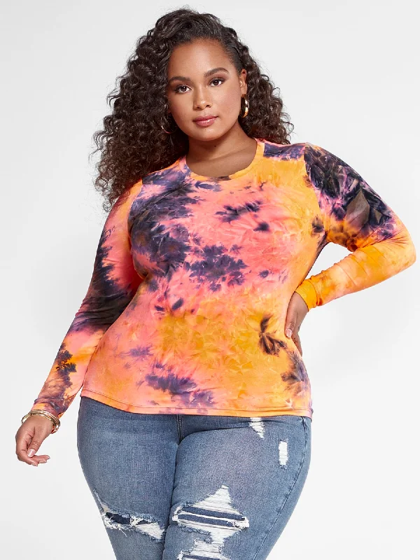 Affordable Trendy Clothes For Women Season Offer Adira Crewneck Tie Dye T-Shirt