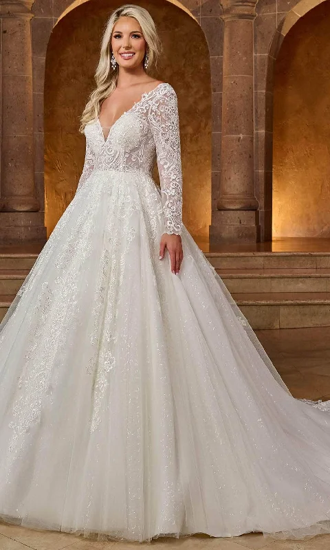 Women's Stylish Professional Apparel Special Offers, Don'T Miss Rachel Allan RB4180 - Long Sleeve Lace Bridal Ballgown