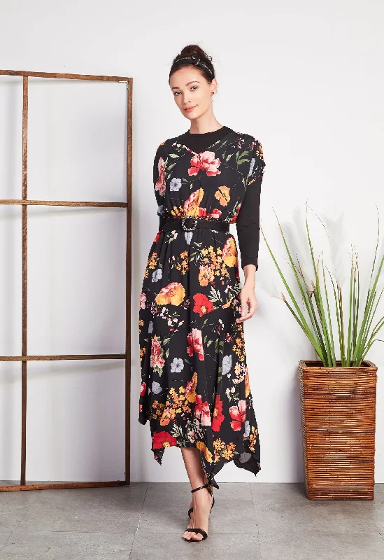 Women's Casual Attire Huge Price Cut Floral Short-sleeve Dress