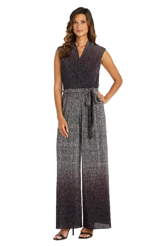 Women's Date Night Outfit Flash Sales R&M Richards 9110 Long Formal Ombre Jumpsuit