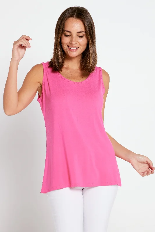 Women's Elegant Outfit Exclusive Sale Bamboo Tank Top - Hot Pink