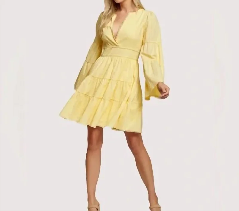 Timeless Women's Garments Trend Driven Wardrobe Picking Daisies Mini Dress In Butter