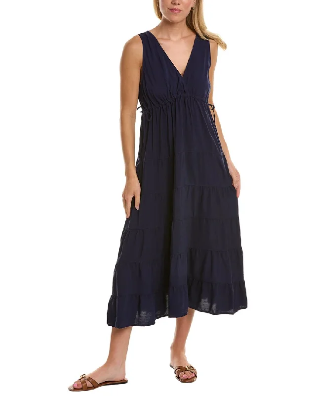 Comfortable Women's Attire Special Offer Max Studio V-Neck Tiered Midi Dress