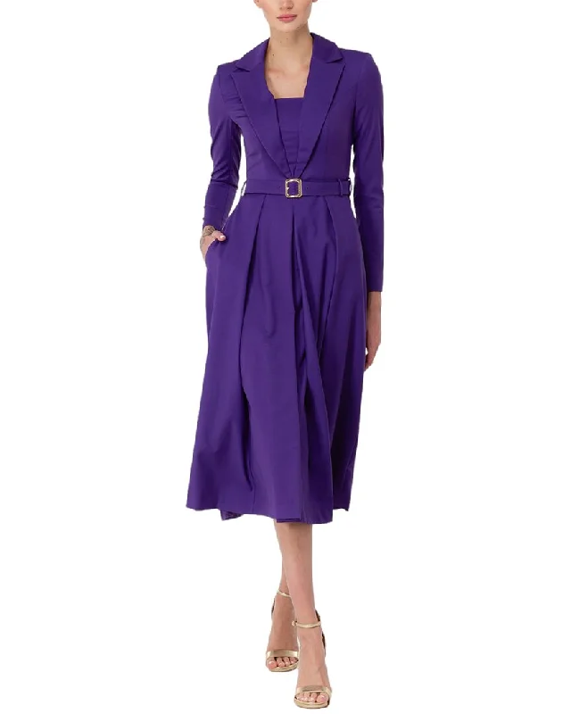 Women's Clothing For Outdoor Activities New Styles Just In BGL Wool-Blend Midi Dress