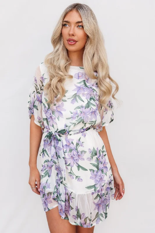 Women's Seasonal Apparel Style Breakthroughs Azaleas Mini Dress - Lilac Floral