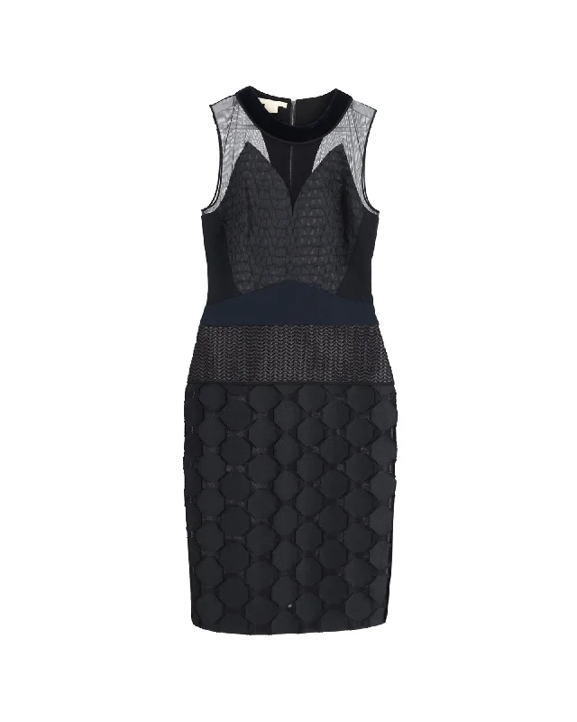 Classic Women's Apparel Essentials On Sale Antonio Berardi Panelled Midi Dress in Black Laine