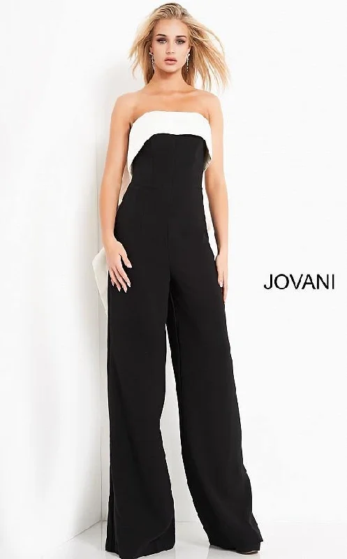 Women's Seasonal Garments Comfort First Women's Wear Jovani 04355 Formal Strapless Evening Jumpsuit