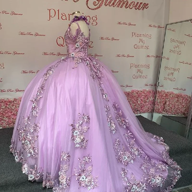 Sustainable Women's Clothing Mega Sales Princess Lavender Quinceanera Dresses Off Shoulder 15 Party Sparkly Birthday Gowns Sweet 16 Debutante Quinceanera gowns