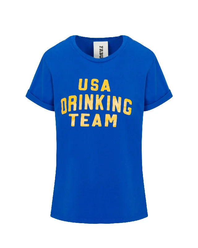 Affordable Women's Clothing Flash Sale Now Drinking Team Vintage T-Shirt