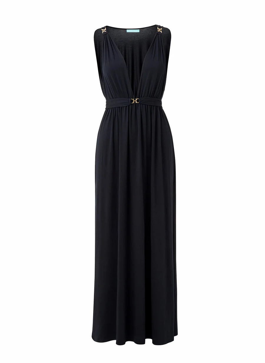 Stylish Women's Outerwear Apparel Dive Into Trendy Styles Harper V-neck Maxi Dress Black