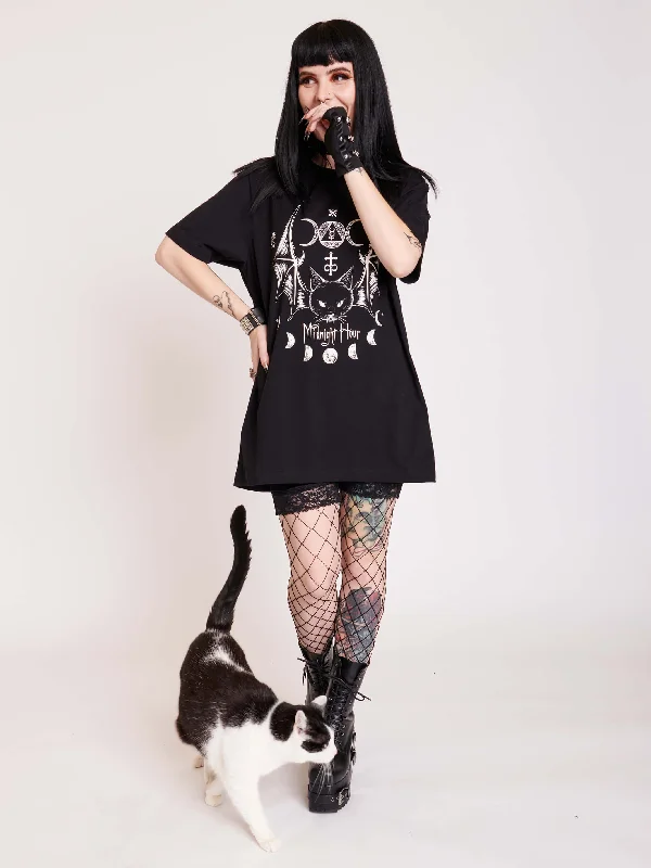 Vintage Clothing For Women Crazy Price Slashing Bat Cat T-shirt