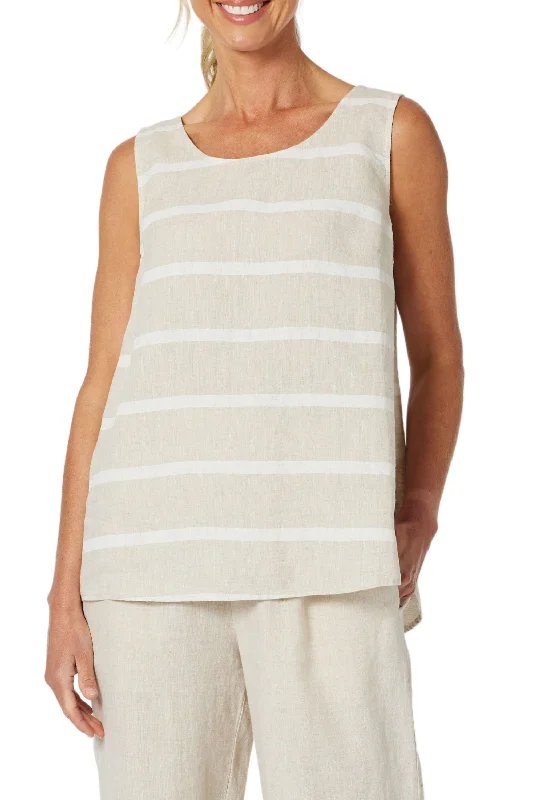 Women's Professional Attire Sophisticated Fashion PATIO STRIPE TANK - 45724GS