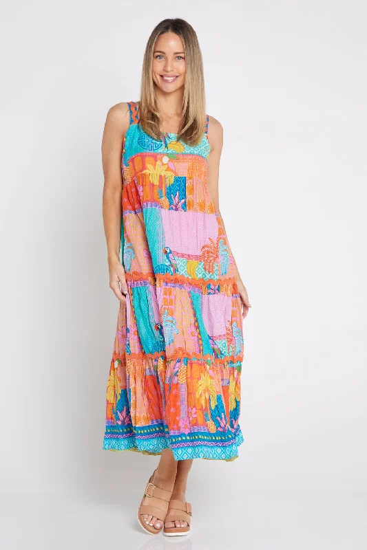 Women's Outerwear Garments New Styles Just In Luna Cotton Maxi Dress - Candy