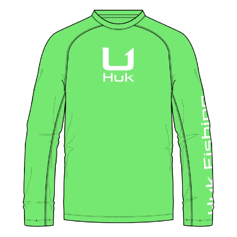 Fashion-Forward Women's Clothing Versatile Style Wardrobe Huk Icon Long Performance Crew T-Shirt - Summer Green