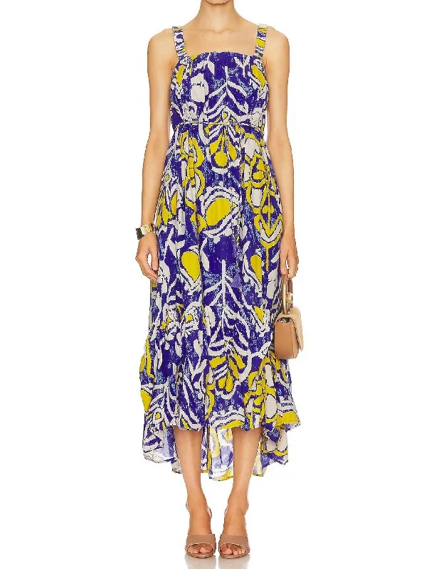 Women's Clothing For Special Occasions Step Ahead, Lead The Trend Muriel Midi Dress In Azores Print