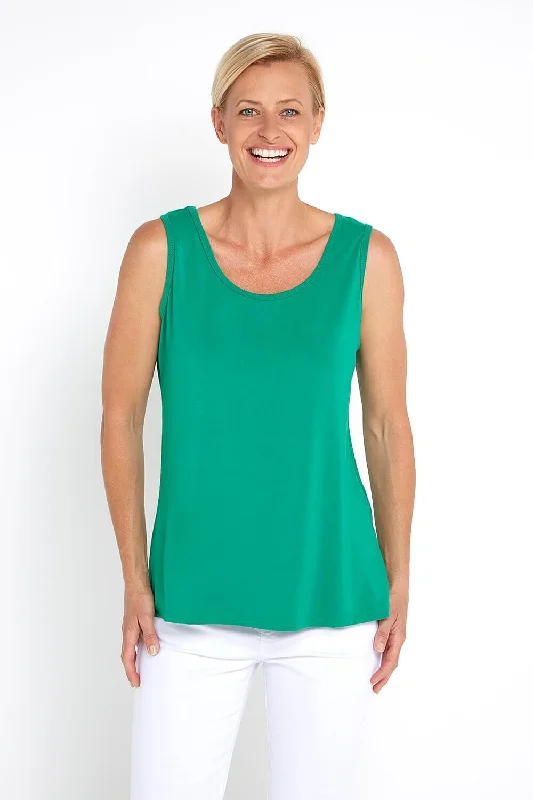 Women's Activewear Outfit Fashion-Forward Outfits Bamboo Tank Top - Emerald