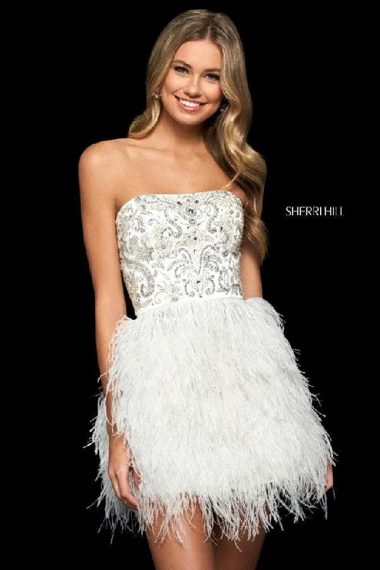 Women's Tops And Clothing Fashion Forward Femininity Sherri Hill 54029 - Strapless Beaded Cocktail Dress