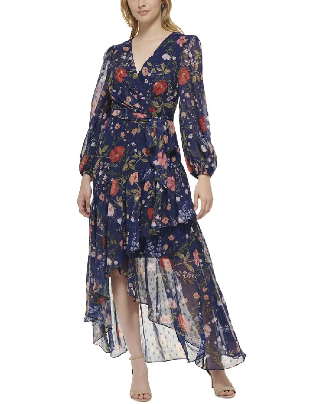 Casual Clothes For Women Fashion Sale Eliza J Printed Chiffon Midi Dress