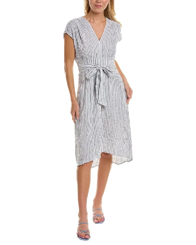 Women's Transitional Outfit Elegant Attire For The Modern Lady Max Studio Linen-Blend Midi Dress