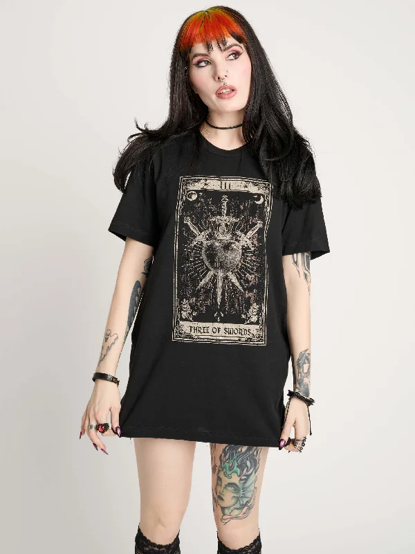 Charming Everyday Clothing For Women Chic And Edgy Three of Swords T-shirt