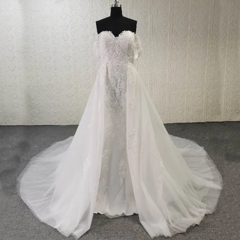 Women's High-Fashion Outfit Exclusive Sale Sweetheart Mermaid Wedding Dress with Detachable Skirt