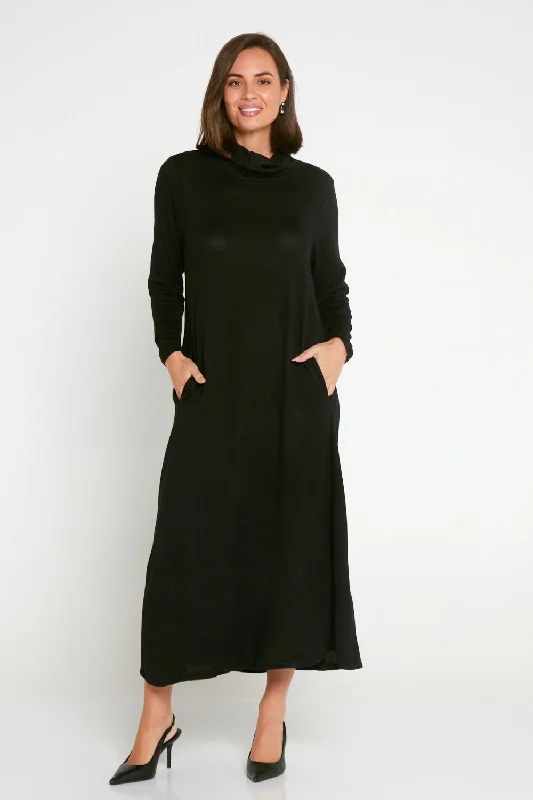 Women's Comfy Attire For Lounging Summer Deals Astrid Maxi Dress - Black