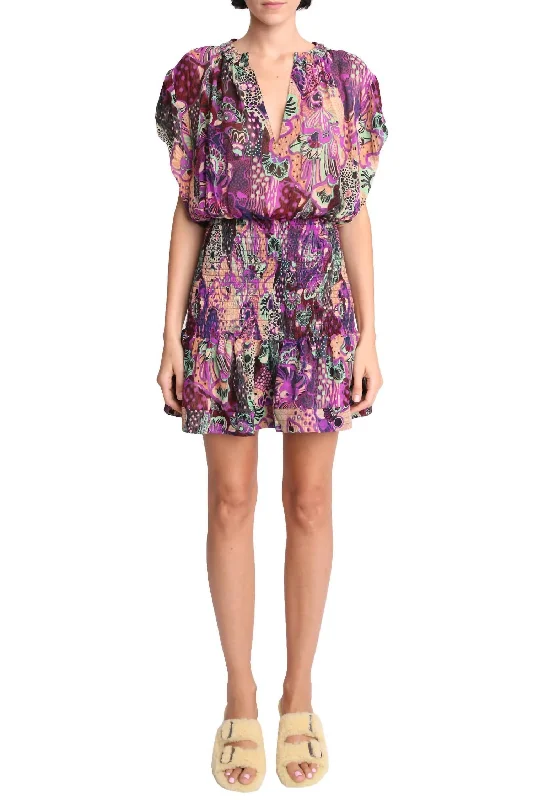 Women's Elegant Formal Outfit Clearance Sale, All Cheap Carly Mini Dress In Orchid Multi