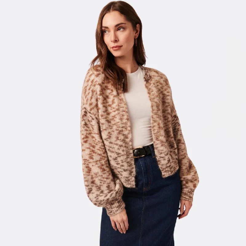 Women's Romantic Outfit Flash Sale Piper Cardigan (Leopard Abstract)