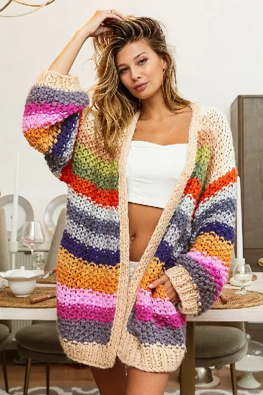 Women's Luxury Apparel Seize Bargains Rainbow Cardigan