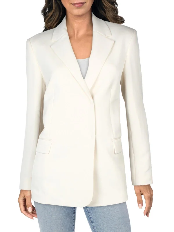 Sustainable Women's Apparel Stupidly Low Prices Clean Slim Womens Oxford Crepe Suit Separate Two-Button Blazer