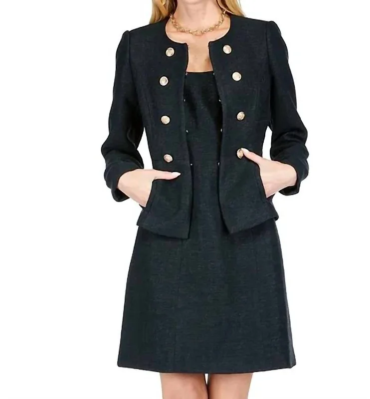 Women's Clothing And Garments Sets Limited Time Flash Sale Tweed Topper In Black