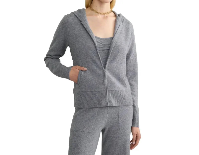 Sustainable Women's Clothes Mother'S Day Special Fitted Cashmere Hoodie In Grey