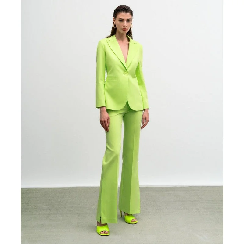 Casual Chic Women's Clothes Wardrobe Refresh Access Lime Green Longline Tailored Blazer