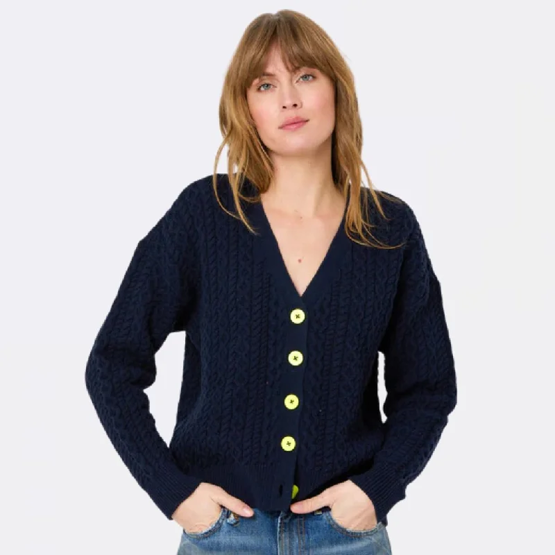 Women's Stylish Outdoor Outfit End - Of - Month Blowout Suzanne Just Add Love Cardigan (Indigo)