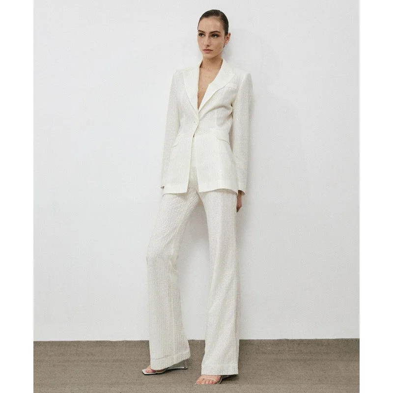 Formal Outfit For Women Casual Chic Access White Sequin Blazer