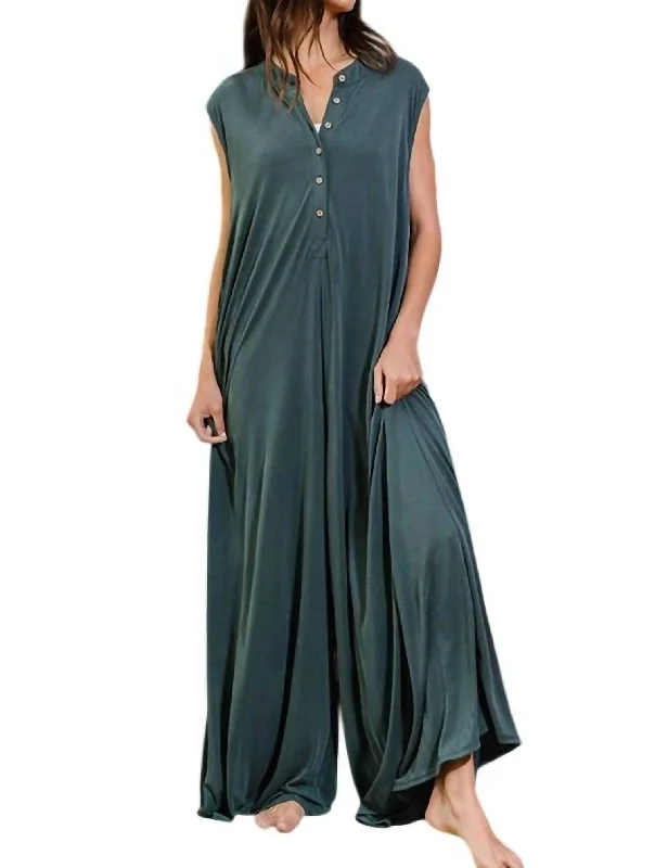 Women's Holiday Outfit Fashion Sale Nia Jumpsuit In Teal